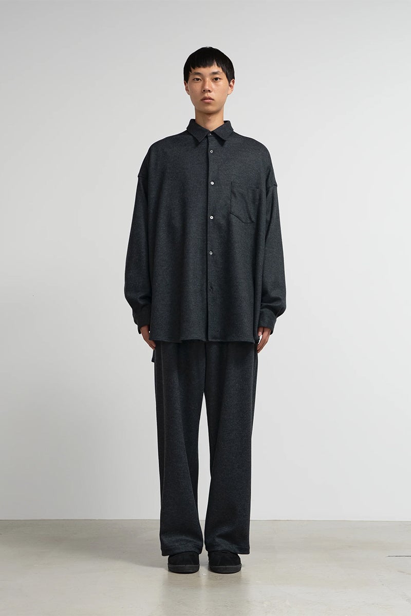 Graphpaper(グラフペーパー) Wool Smooth Flannel Easy Wide Pants ウールスムースフランネルイージーワイドパンツ GU263-40523B
