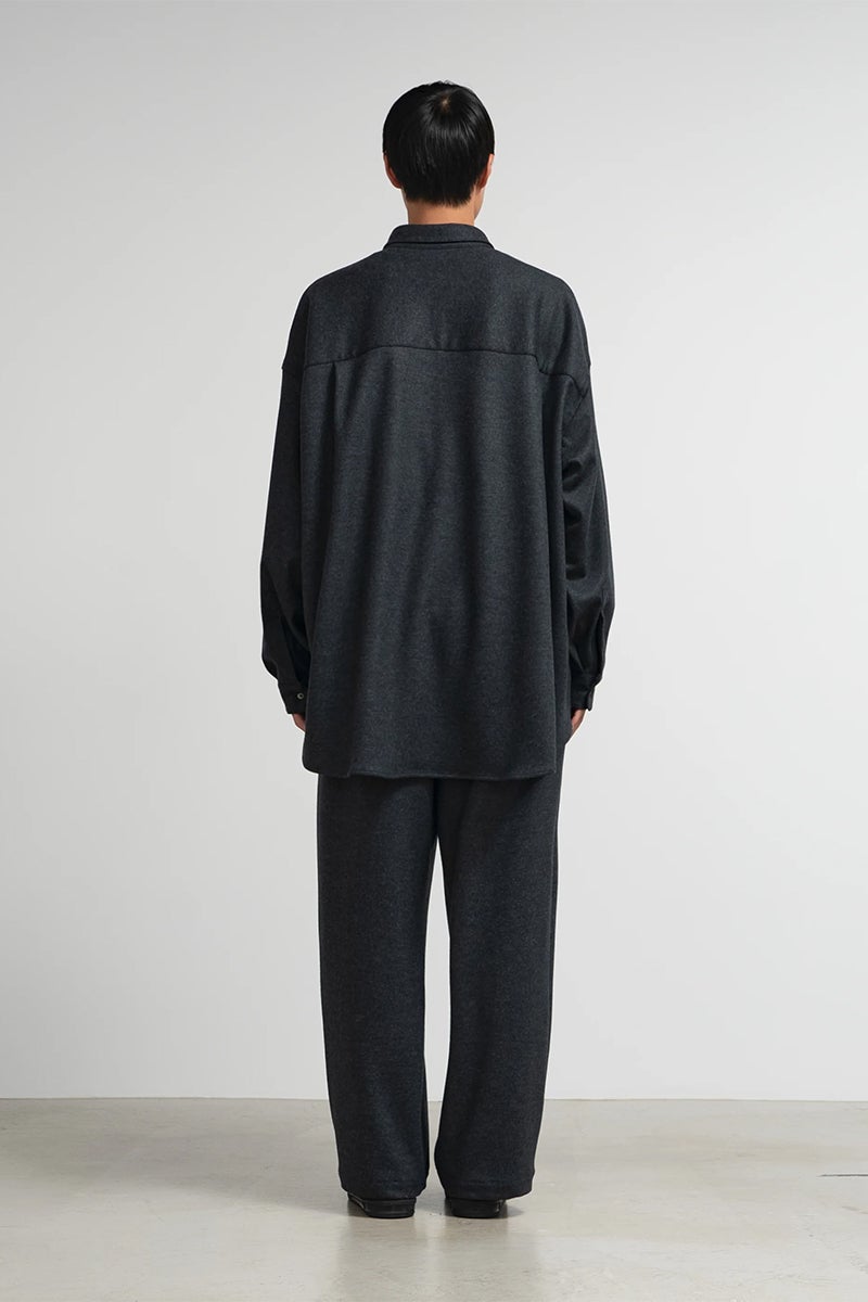 Graphpaper(グラフペーパー) Wool Smooth Flannel Oversized Regular Collar Shirt ウールスムースフランネルオーバーサイズレギュラーカラーシャツ GU263-50521B