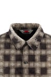 SAINT Mxxxxxx(セントマイケル) SM-MK1-0000-026_PRINT CHECK SHIRT_BLACK+GRAY プリントチェックシャツ