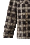 SAINT Mxxxxxx(セントマイケル) SM-MK1-0000-026_PRINT CHECK SHIRT_BLACK+GRAY プリントチェックシャツ