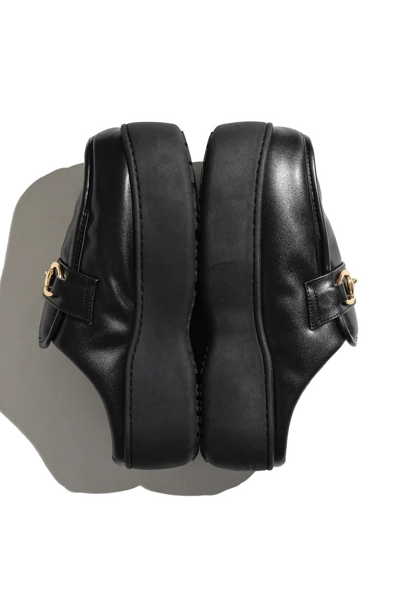 SUBU(スブ) SUBU DOTS Platform LOAFER Black スブドッツ プラットフォーム ローファー ブラック SC-50