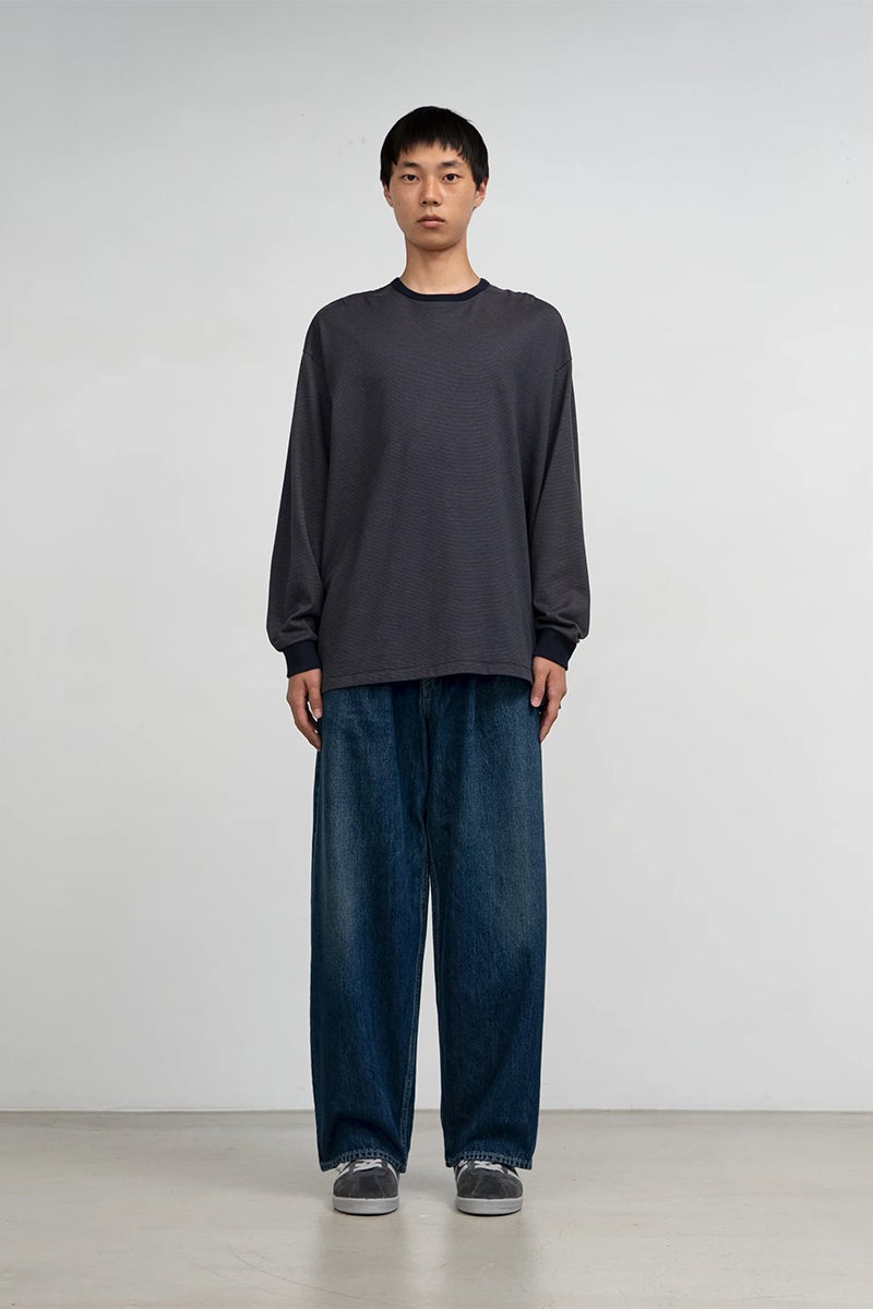 Graphpaper(グラフペーパー) Selvage Denim Two Tuck Pants -DARK FADE- セルヴィッチデニム ツータックパンツ ダークフェード GU263-40061DB