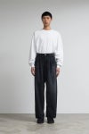 Graphpaper(グラフペーパー) Selvage Denim Two Tuck Pants -DARK FADE- セルヴィッチデニム ツータックパンツ ダークフェード GU263-40061DB