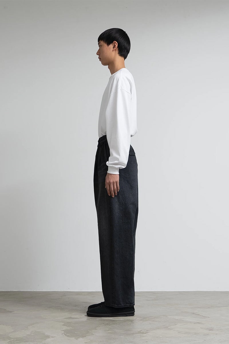 Graphpaper(グラフペーパー) Selvage Denim Two Tuck Pants -DARK FADE- セルヴィッチデニム ツータックパンツ ダークフェード GU263-40061DB
