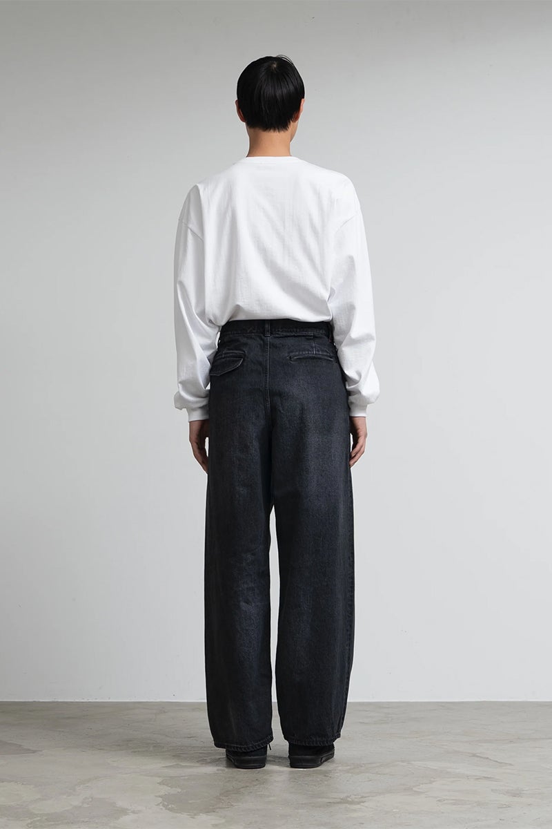 Graphpaper(グラフペーパー) Selvage Denim Two Tuck Pants -DARK FADE- セルヴィッチデニム ツータックパンツ ダークフェード GU263-40061DB