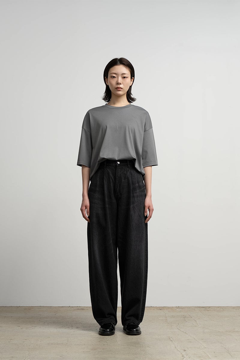 Graphpaper(グラフペーパー) Selvage Denim Two Tuck Pants -DARK FADE- セルヴィッチデニム ツータックパンツ ダークフェード GU263-40061DB