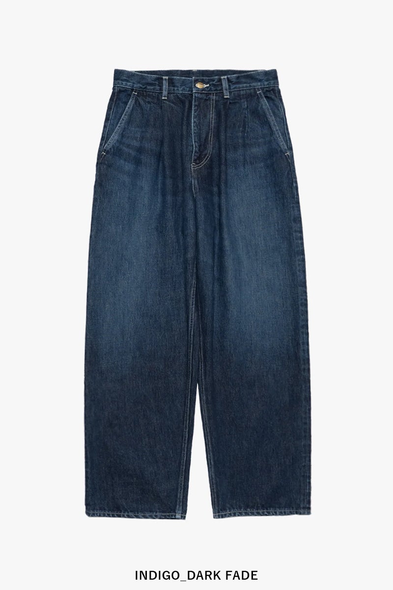 Graphpaper(グラフペーパー) Selvage Denim Two Tuck Pants -DARK FADE- セルヴィッチデニム ツータックパンツ ダークフェード GU263-40061DB