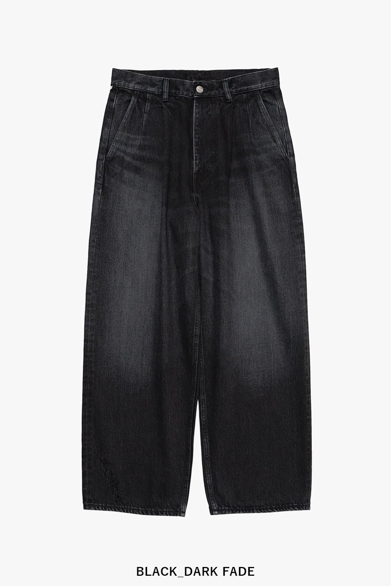 Graphpaper(グラフペーパー) Selvage Denim Two Tuck Pants -DARK FADE- セルヴィッチデニム ツータックパンツ ダークフェード GU263-40061DB