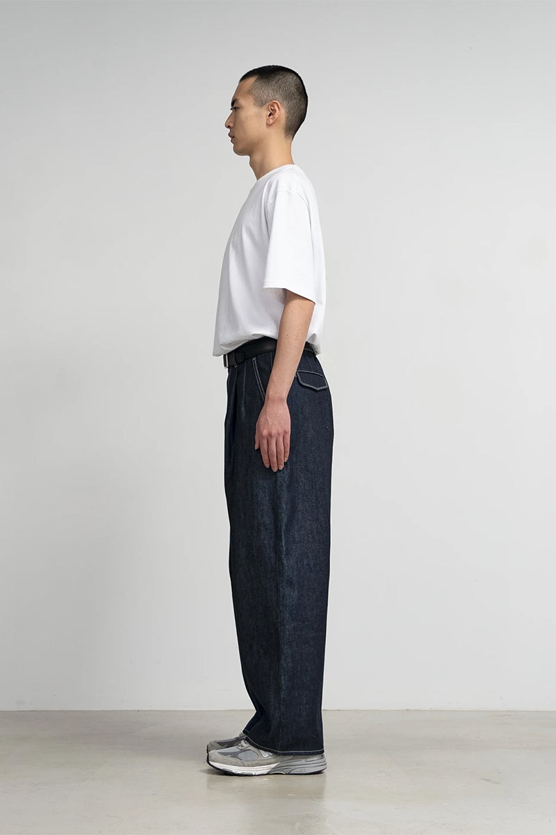 Graphpaper(グラフペーパー) Selvage Denim Two Tuck Pants セルヴィッチデニム ツータックパンツ GU263-40061RB