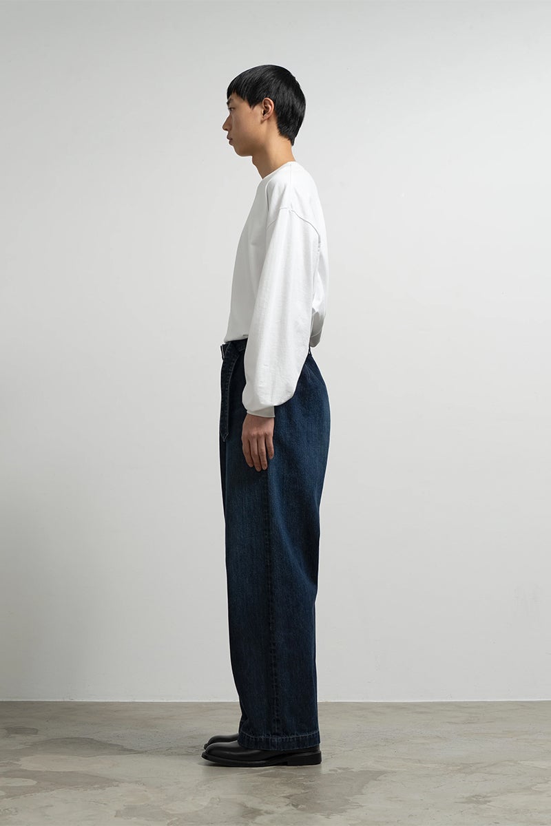 Graphpaper(グラフペーパー) Selvage Denim Belted Pants -DARK FADE- セルヴィッチデニム ベルトパンツ ダークフェード GU263-40061DB