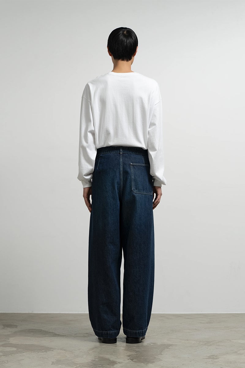 Graphpaper(グラフペーパー) Selvage Denim Belted Pants -DARK FADE- セルヴィッチデニム ベルトパンツ ダークフェード GU263-40061DB