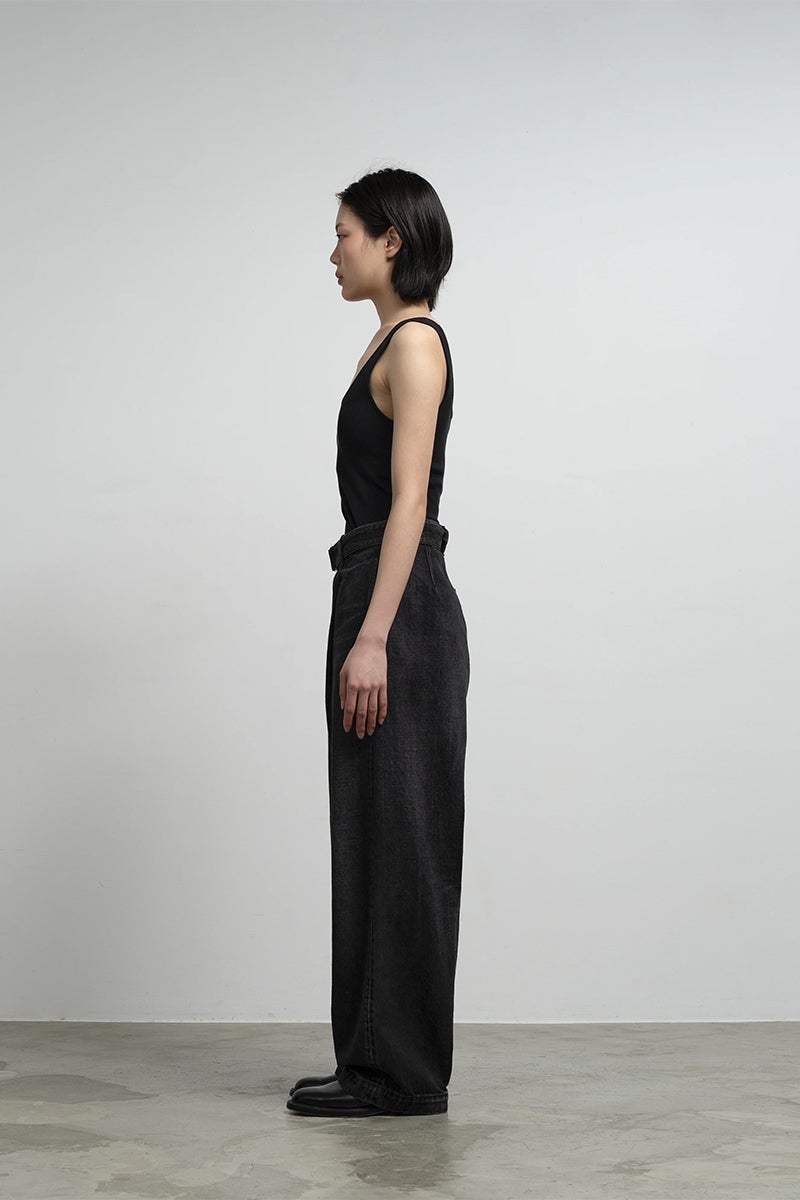 Graphpaper(グラフペーパー) Selvage Denim Belted Pants -DARK FADE- セルヴィッチデニム ベルトパンツ ダークフェード GU263-40061DB