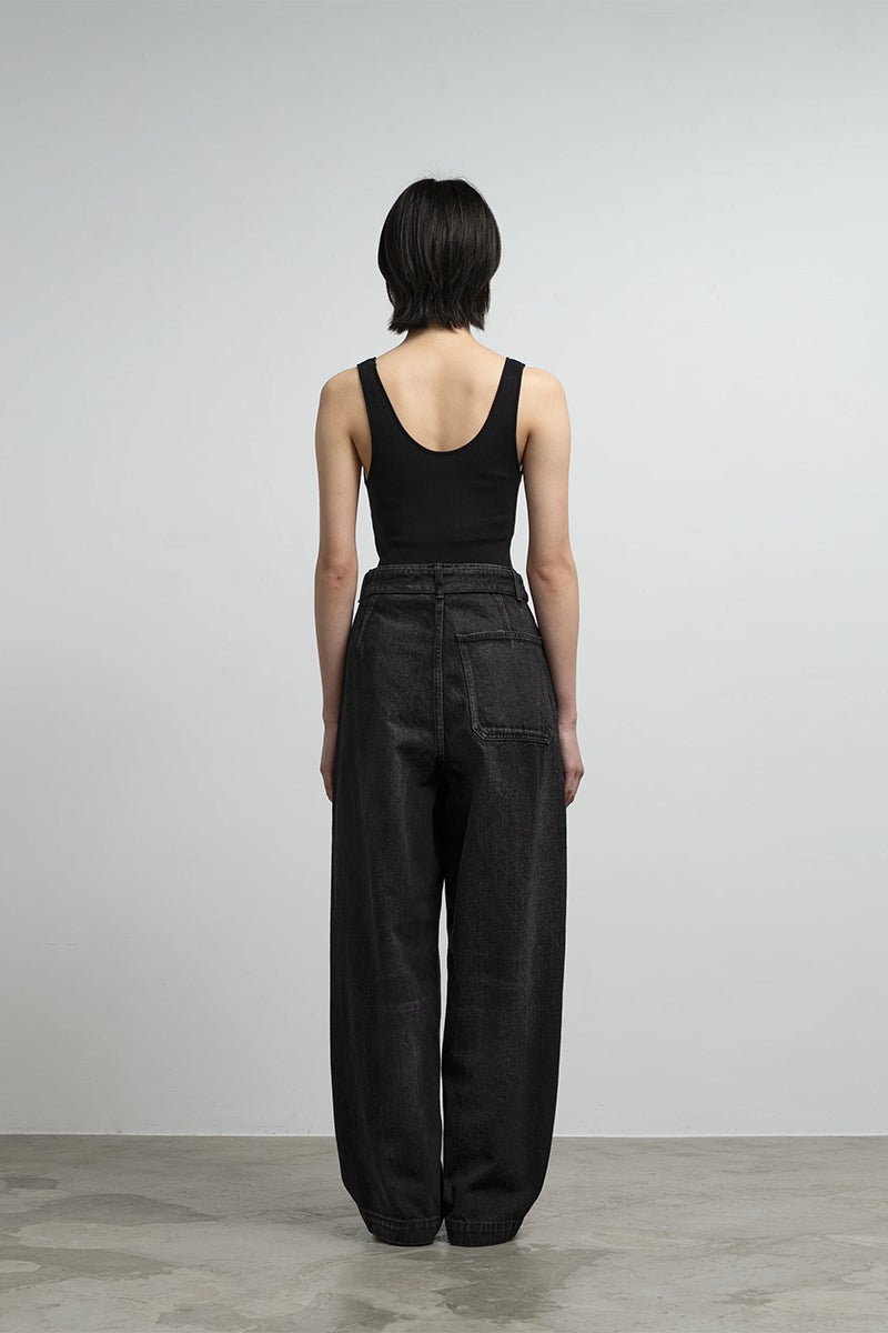 Graphpaper(グラフペーパー) Selvage Denim Belted Pants -DARK FADE- セルヴィッチデニム ベルトパンツ ダークフェード GU263-40061DB