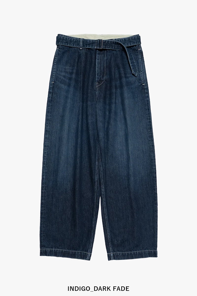Graphpaper(グラフペーパー) Selvage Denim Belted Pants -DARK FADE- セルヴィッチデニム ベルトパンツ ダークフェード GU263-40061DB