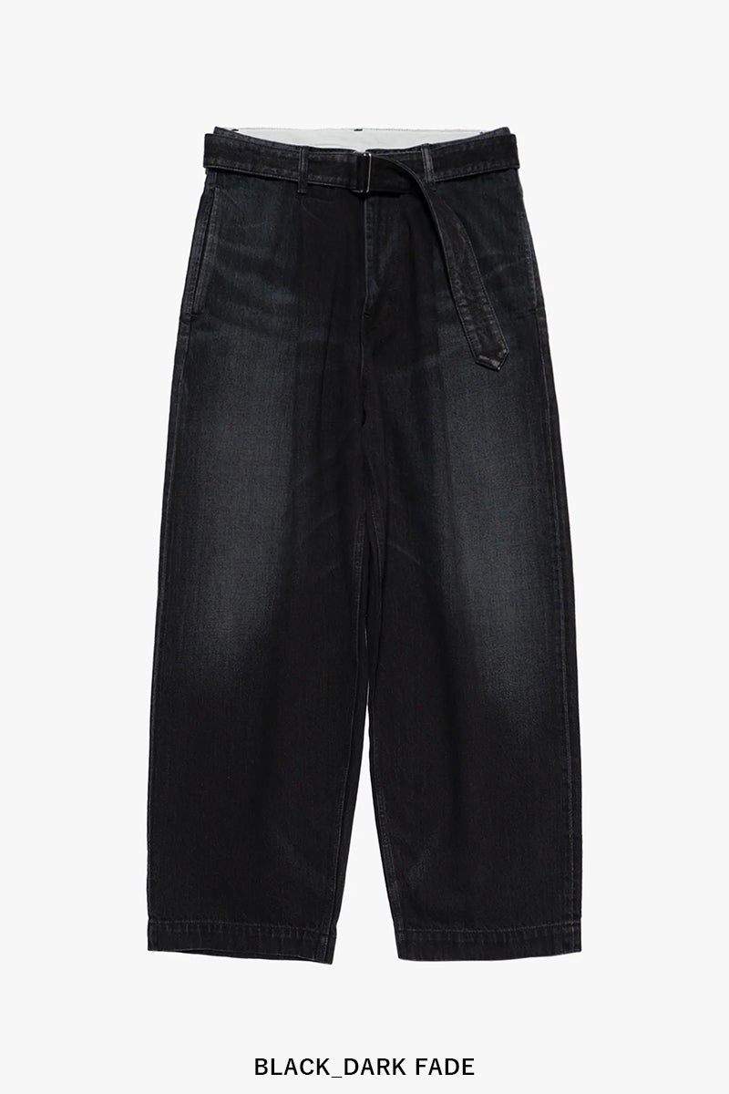 Graphpaper(グラフペーパー) Selvage Denim Belted Pants -DARK FADE- セルヴィッチデニム ベルトパンツ ダークフェード GU263-40061DB