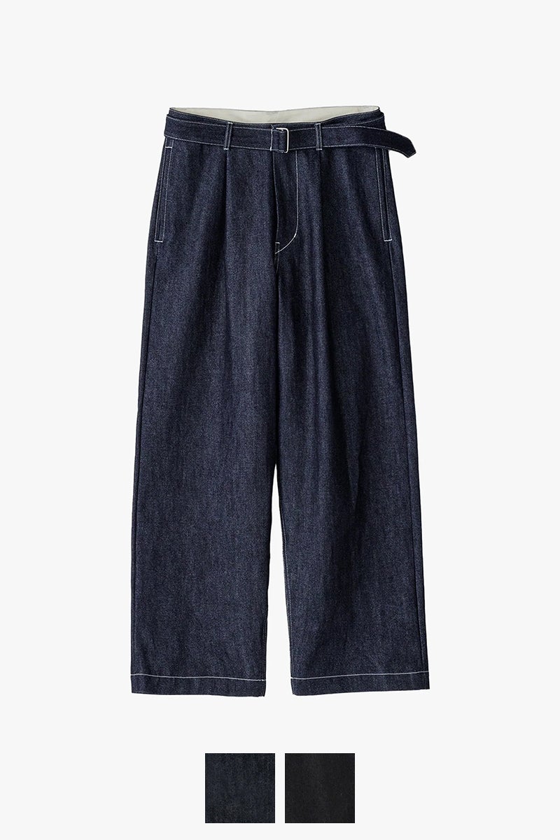 Graphpaper(グラフペーパー) Selvage Denim Belted Pants セルヴィッチデニム ベルトパンツ GU263-40063RB
