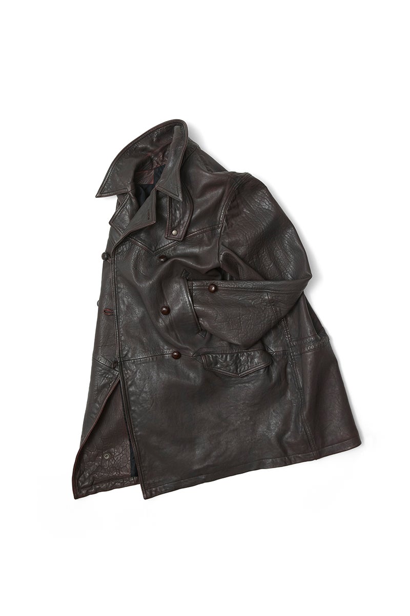 saby(サバイ) DOUBLE BREASTED LEATHER COAT - New Zealand Lamb Leather - ダブルブレステッドレザーコート ニュージーランドラムレザー 26A-11601