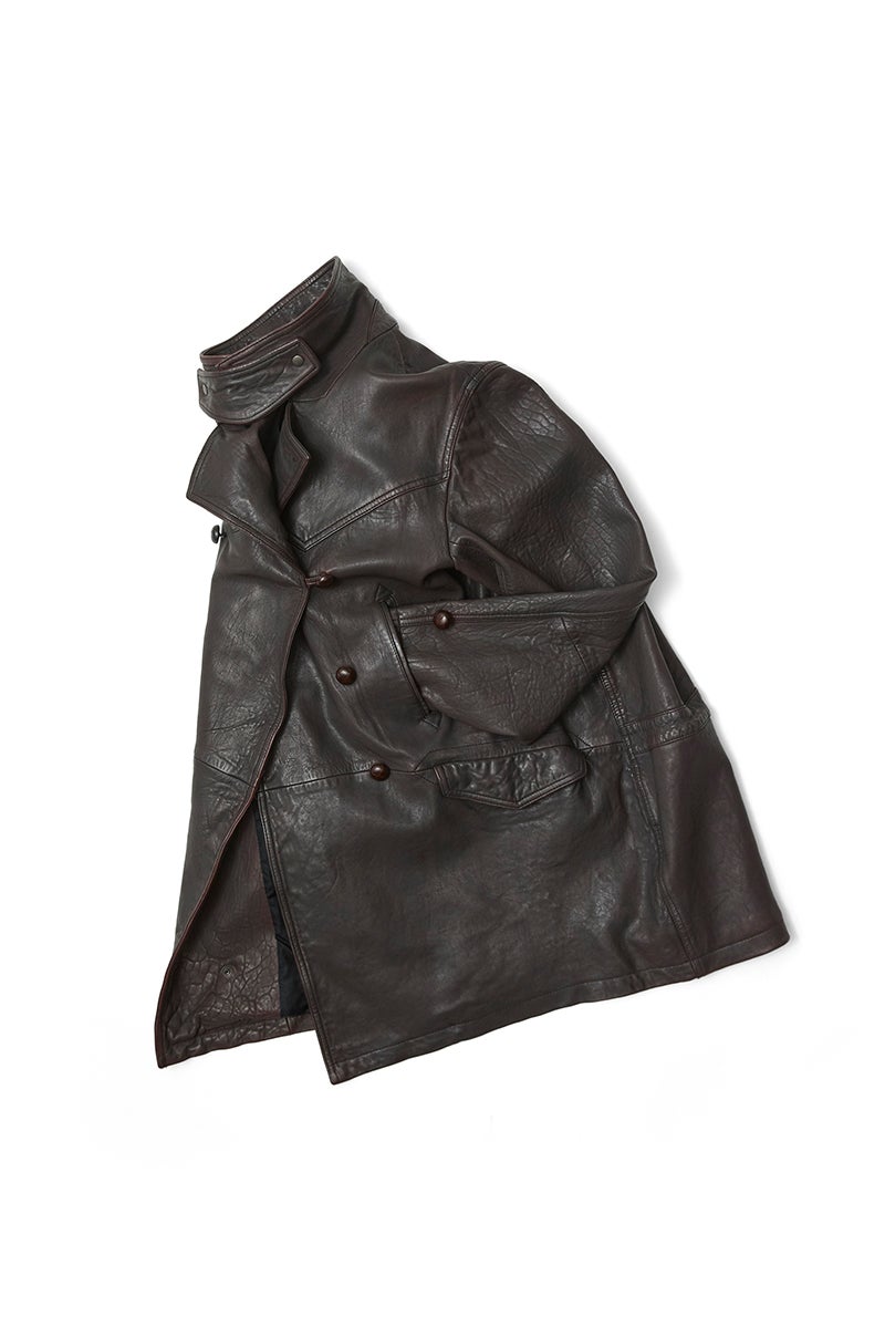 saby(サバイ) DOUBLE BREASTED LEATHER COAT - New Zealand Lamb Leather - ダブルブレステッドレザーコート ニュージーランドラムレザー 26A-11601