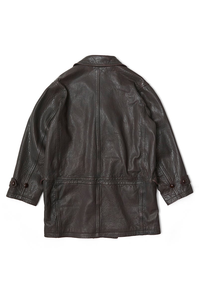 saby(サバイ) DOUBLE BREASTED LEATHER COAT - New Zealand Lamb Leather - ダブルブレステッドレザーコート ニュージーランドラムレザー 26A-11601