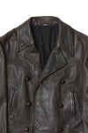 saby(サバイ) DOUBLE BREASTED LEATHER COAT - New Zealand Lamb Leather - ダブルブレステッドレザーコート ニュージーランドラムレザー 26A-11601