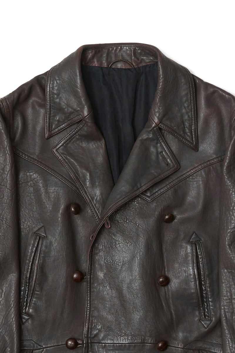 saby(サバイ) DOUBLE BREASTED LEATHER COAT - New Zealand Lamb Leather - ダブルブレステッドレザーコート ニュージーランドラムレザー 26A-11601