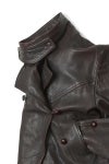 saby(サバイ) DOUBLE BREASTED LEATHER COAT - New Zealand Lamb Leather - ダブルブレステッドレザーコート ニュージーランドラムレザー 26A-11601