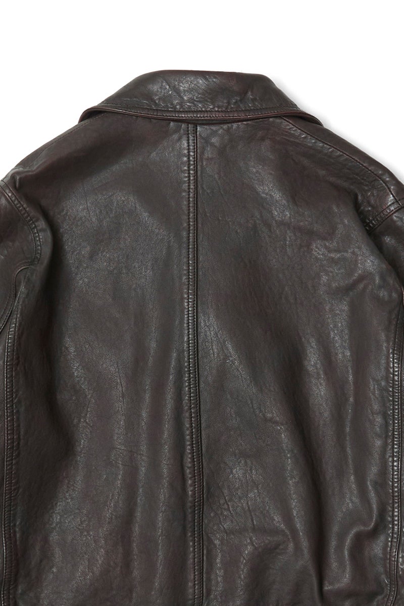 saby(サバイ) DOUBLE BREASTED LEATHER COAT - New Zealand Lamb Leather - ダブルブレステッドレザーコート ニュージーランドラムレザー 26A-11601