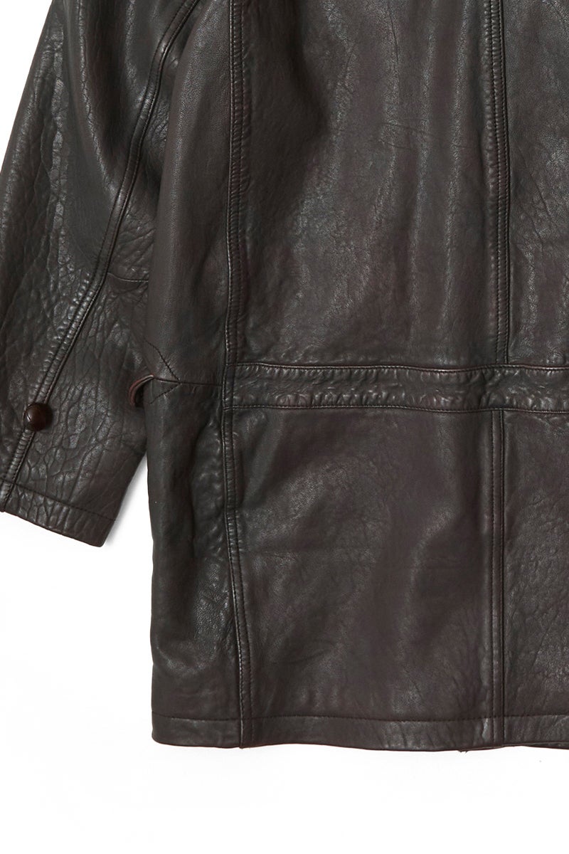 saby(サバイ) DOUBLE BREASTED LEATHER COAT - New Zealand Lamb Leather - ダブルブレステッドレザーコート ニュージーランドラムレザー 26A-11601
