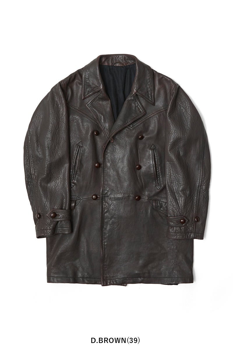 saby(サバイ) DOUBLE BREASTED LEATHER COAT - New Zealand Lamb Leather - ダブルブレステッドレザーコート ニュージーランドラムレザー 26A-11601