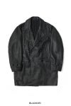 saby(サバイ) DOUBLE BREASTED LEATHER COAT - New Zealand Lamb Leather - ダブルブレステッドレザーコート ニュージーランドラムレザー 26A-11601