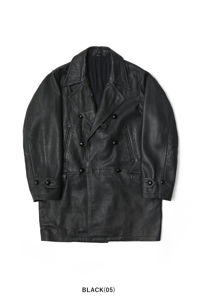 saby(サバイ) DOUBLE BREASTED LEATHER COAT - New Zealand Lamb Leather - ダブルブレステッドレザーコート ニュージーランドラムレザー 26A-11601