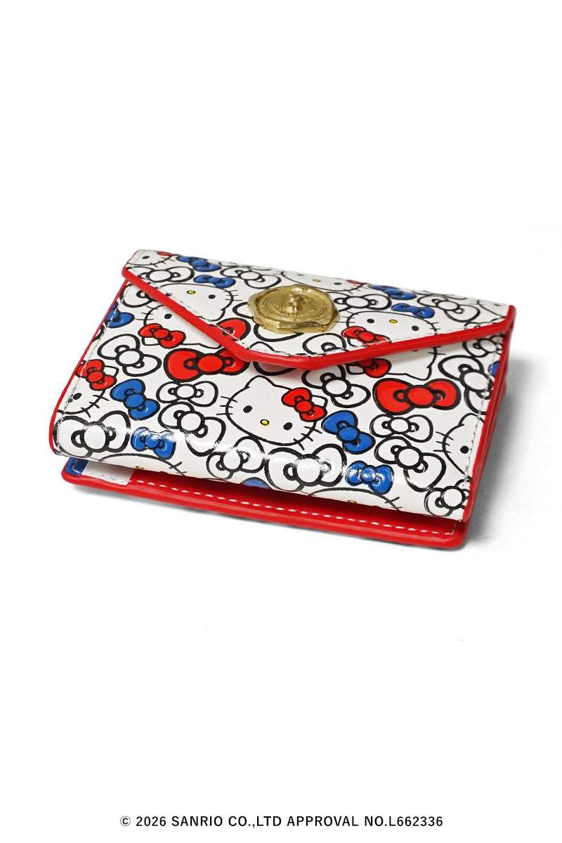 SAN HIDEAKI MIHARA(サンヒデアキミハラ) HELLO KITTY × メール型三つ折り財布 ハローキティー SMO-001-KT