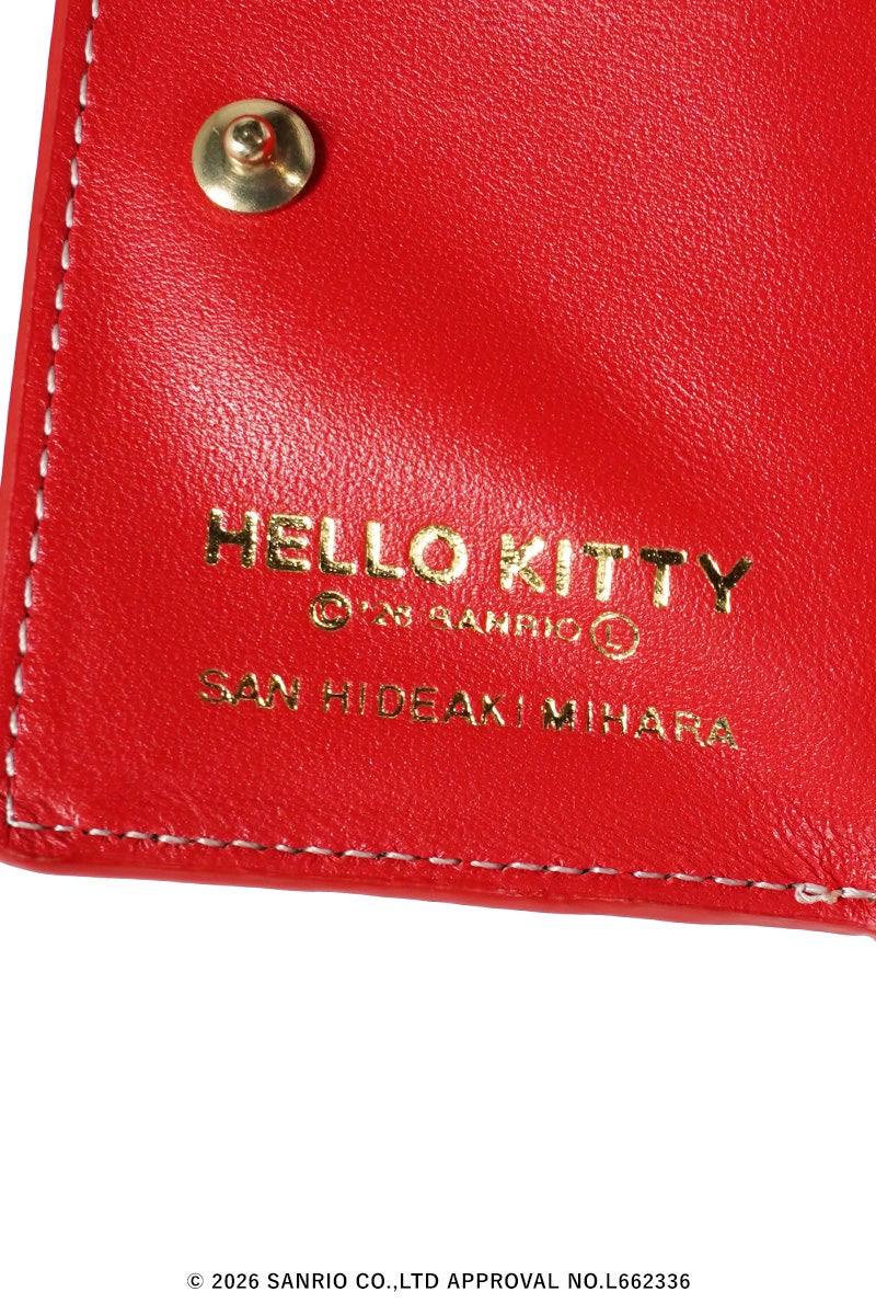 SAN HIDEAKI MIHARA(サンヒデアキミハラ) HELLO KITTY × メール型三つ折り財布 ハローキティー SMO-001-KT
