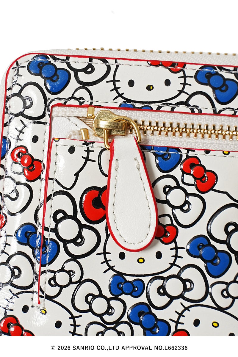 SAN HIDEAKI MIHARA(サンヒデアキミハラ) HELLO KITTY × ラウンド二つ折り財布 ハローキティー RFS-001-KT