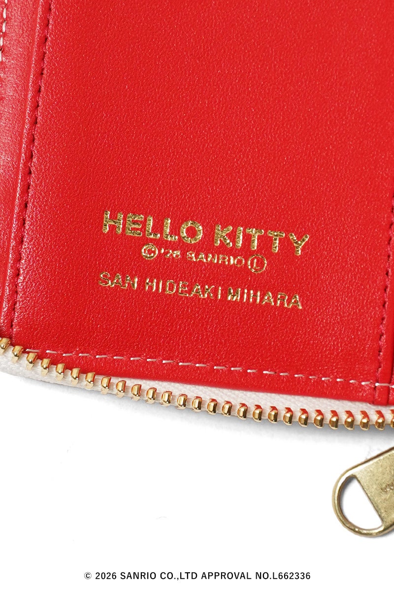 SAN HIDEAKI MIHARA(サンヒデアキミハラ) HELLO KITTY × ラウンド二つ折り財布 ハローキティー RFS-001-KT