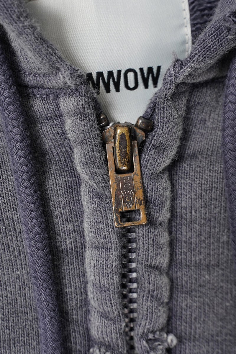 BOWWOW(バウワウ) WEATHERED ZIP HOODIE ウェザードジップフーディー BWU-WZH