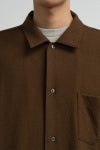 Graphpaper(グラフペーパー) Extra Fine Wool Lawn L/S Sleeping Shirt エクストラファインウールローン長袖スリーピングシャツ GM263-50331