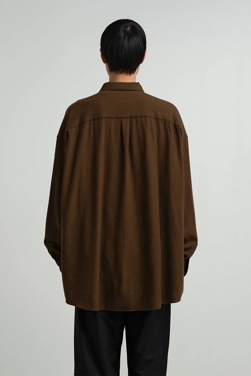 Graphpaper(グラフペーパー) Extra Fine Wool Lawn L/S Sleeping Shirt エクストラファインウールローン長袖スリーピングシャツ GM263-50331