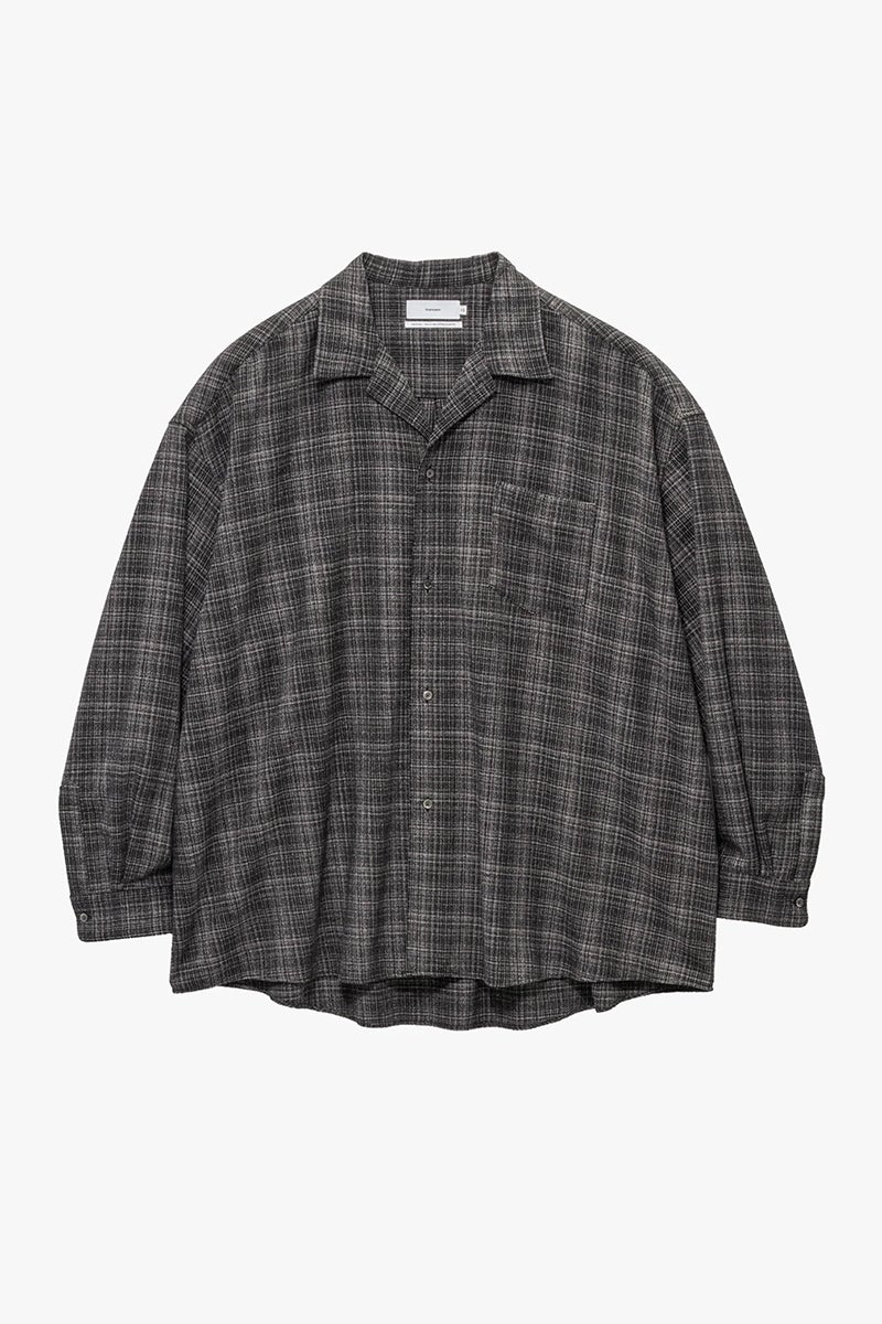 Graphpaper(グラフペーパー) Extra Fine Wool Lawn L/S Sleeping Shirt エクストラファインウールローン長袖スリーピングシャツ GM263-50331