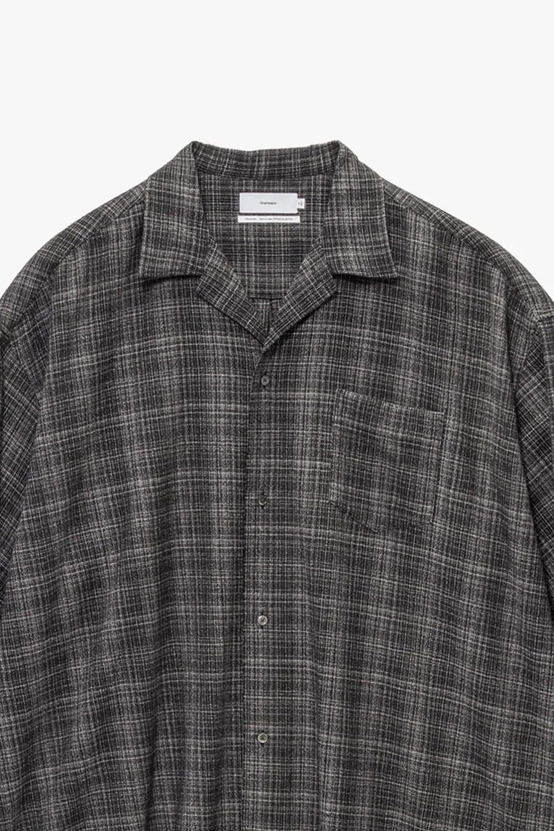 Graphpaper(グラフペーパー) Extra Fine Wool Lawn L/S Sleeping Shirt エクストラファインウールローン長袖スリーピングシャツ GM263-50331