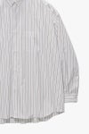 Graphpaper(グラフペーパー) SIDOGRAS Brown Stripe L/S Oversized Regular Collar Shirt シドグラスブラウンストライプ長袖オーバーサイズレギュラーカラーシャツ GM263-50345
