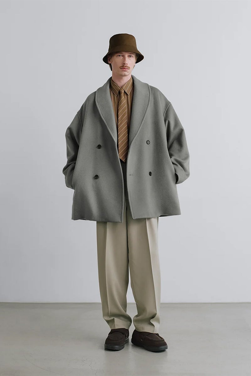 Graphpaper(グラフペーパー) SIDOGRAS Brown Stripe L/S Oversized Regular Collar Shirt シドグラスブラウンストライプ長袖オーバーサイズレギュラーカラーシャツ GM263-50345