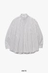 Graphpaper(グラフペーパー) SIDOGRAS Brown Stripe L/S Oversized Regular Collar Shirt シドグラスブラウンストライプ長袖オーバーサイズレギュラーカラーシャツ GM263-50345