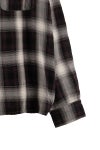 SAINT Mxxxxxx(セントマイケル) SM-MK1-0000-027_RAYON SHIRT_CHECK_BLACK+GRAY レーヨンチェックシャツ