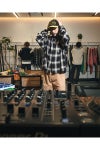 SAINT Mxxxxxx(セントマイケル) SM-MK1-0000-027_RAYON SHIRT_CHECK_BLACK+GRAY レーヨンチェックシャツ