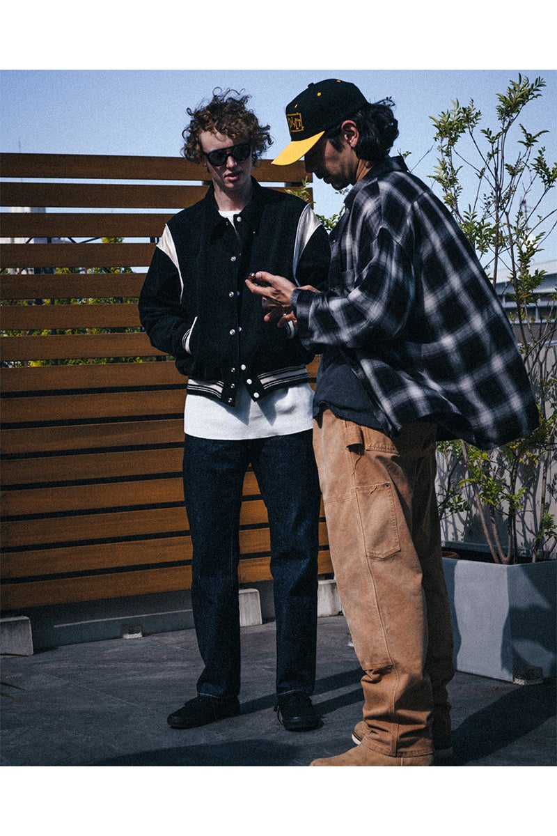 SAINT Mxxxxxx(セントマイケル) SM-MK1-0000-027_RAYON SHIRT_CHECK_BLACK+GRAY レーヨンチェックシャツ