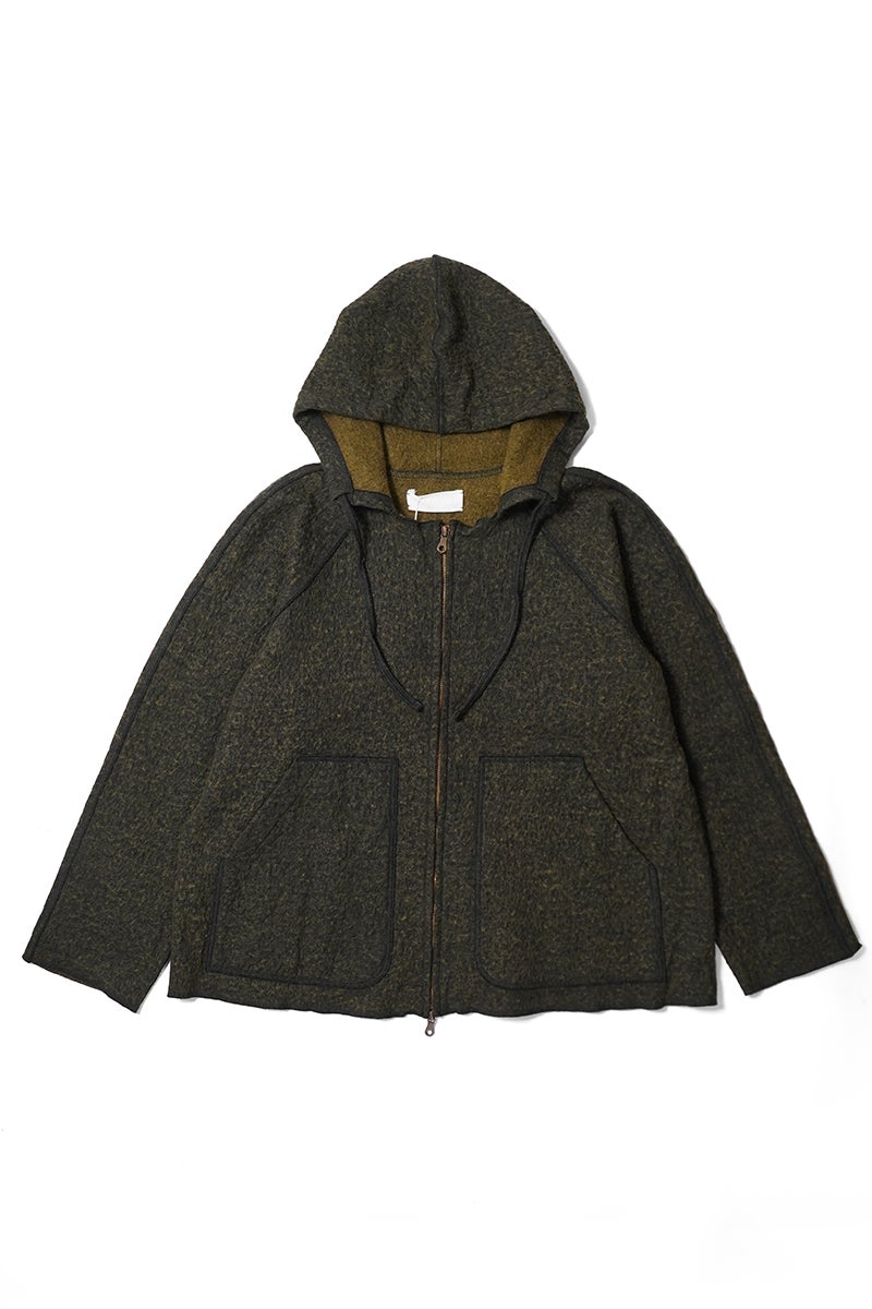 kengo(ケンゴ) cotton wool bokomoko zip-up hooded jacket コットンウール ボコモコ ジップアップフードジャケット K26FW-JK1