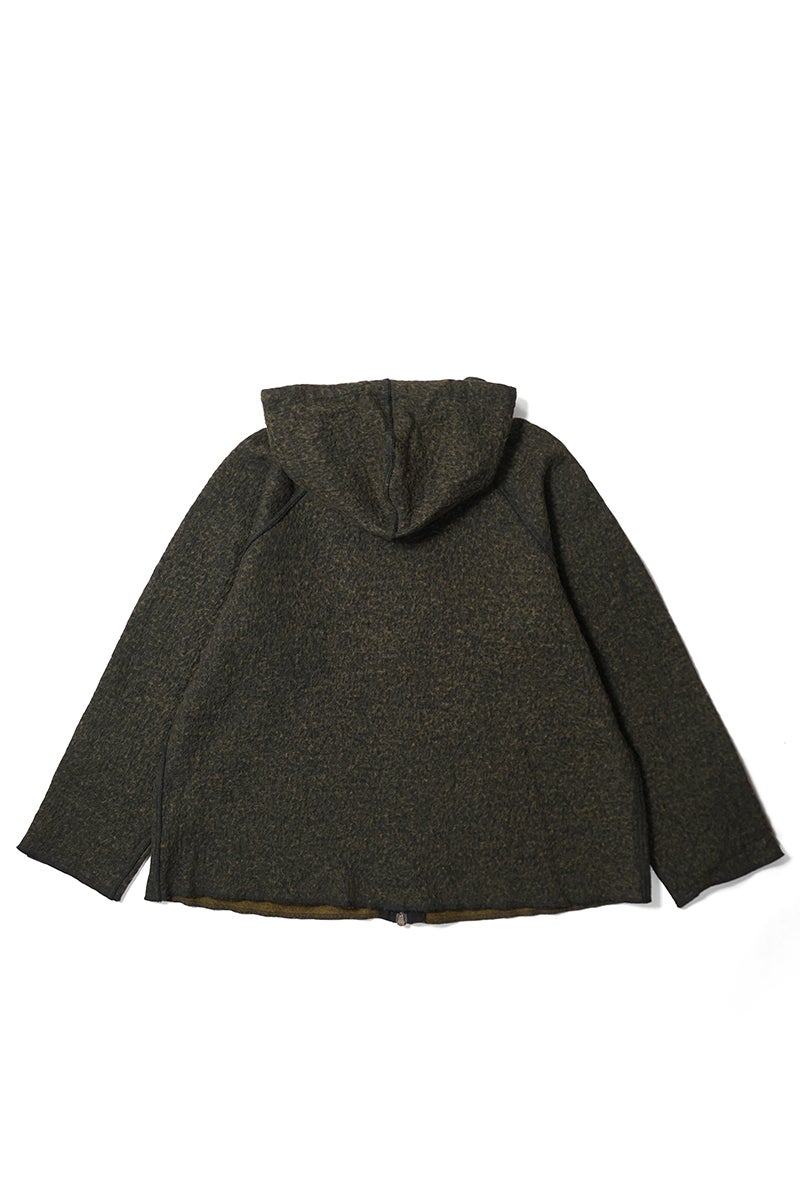 kengo(ケンゴ) cotton wool bokomoko zip-up hooded jacket コットンウール ボコモコ ジップアップフードジャケット K26FW-JK1