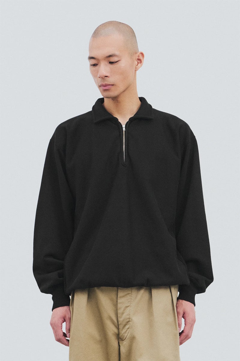 CIOTA(シオタ) Cotton Loopwheel Terry Half Zip Sweatshirt (One Wash) コットンループウィール吊編テリーハーフジップスウェットシャツ ワンウォッシュ CSLM-161-OW