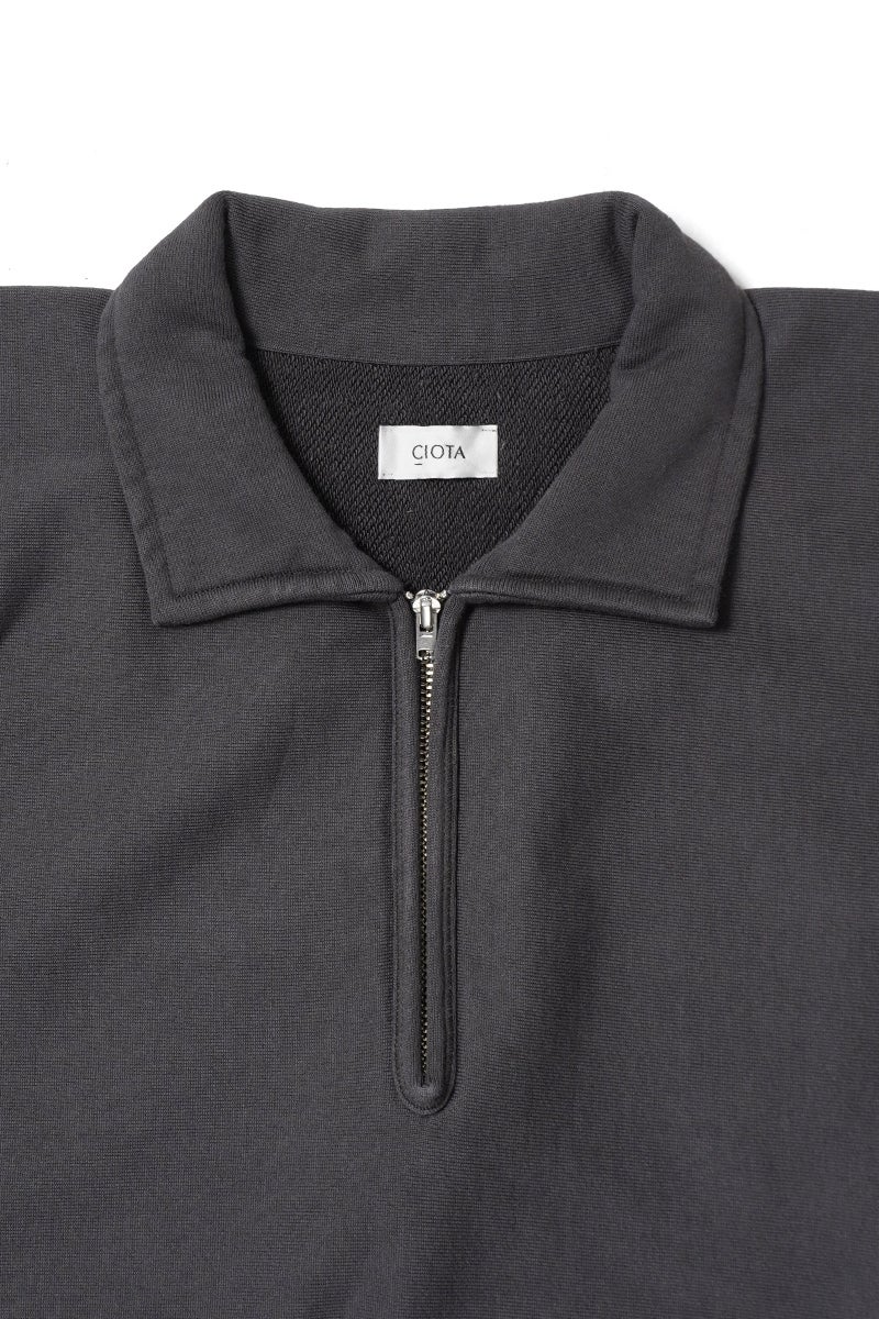 CIOTA(シオタ) Cotton Loopwheel Terry Half Zip Sweatshirt (One Wash) コットンループウィール吊編テリーハーフジップスウェットシャツ ワンウォッシュ CSLM-161-OW